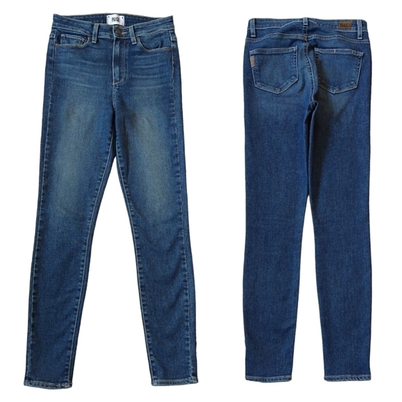 Paige Margot Ultra Skinny Jean Brennan Dark Wash Modern Stretchy - Picture 1 of 10